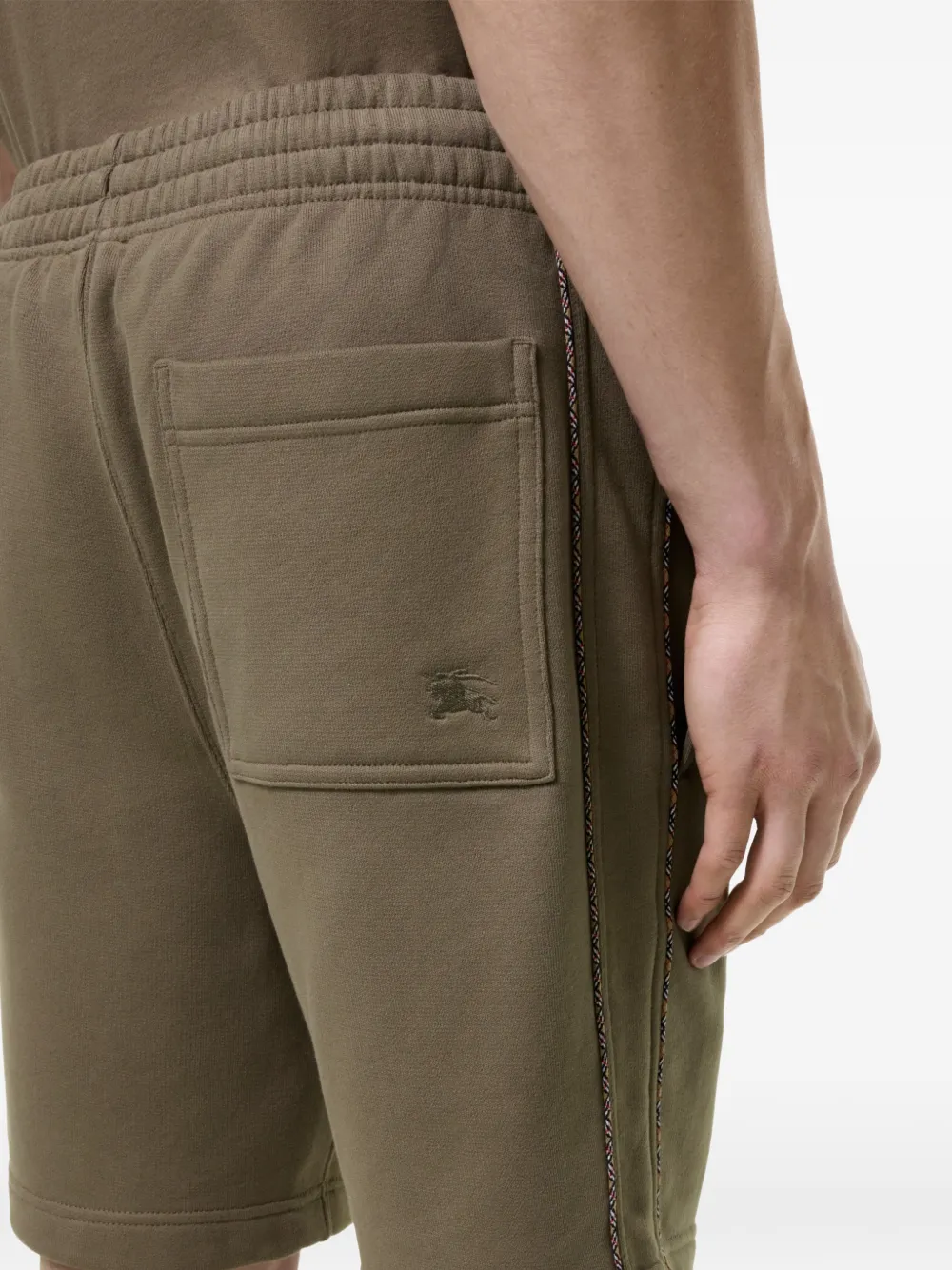 Burberry Katoenen shorts met geruite afwerking Bruin