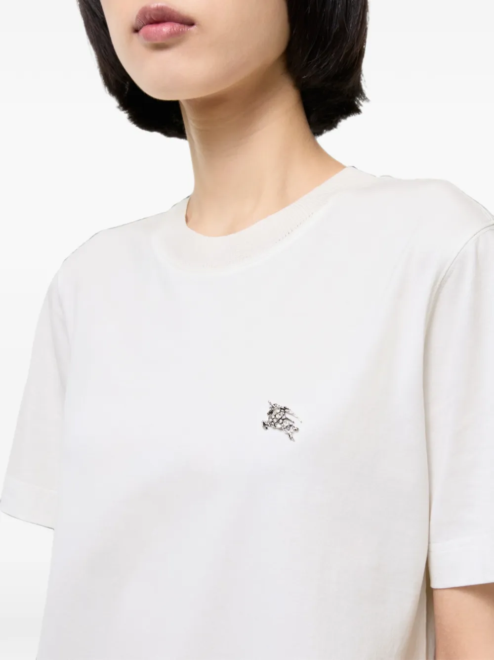 Burberry Knight katoenen T-shirt Wit