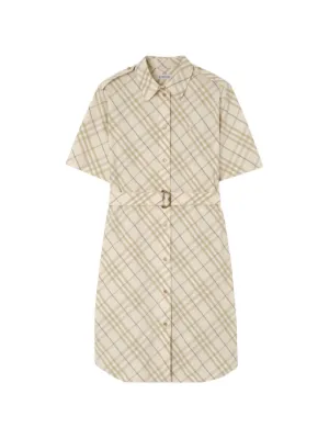 burberry check shirt dress BURBERRY - Check cotton shirt dress | Leam Roma