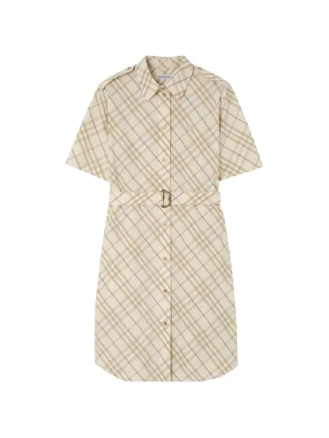 Burberry Check cotton shirt dress