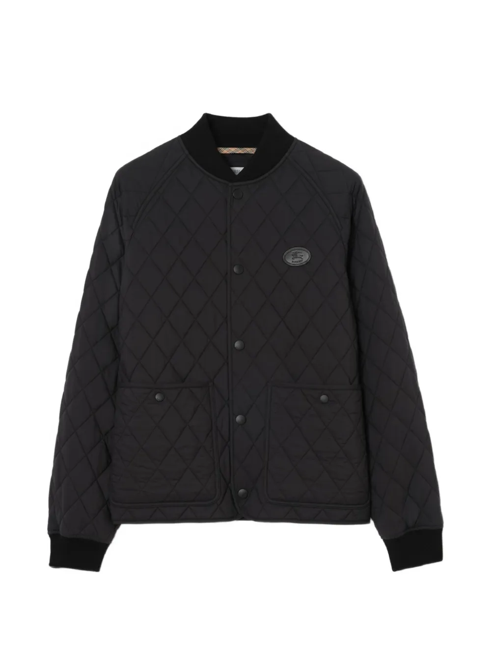 Burberry Gewatteerd nylon jack Zwart