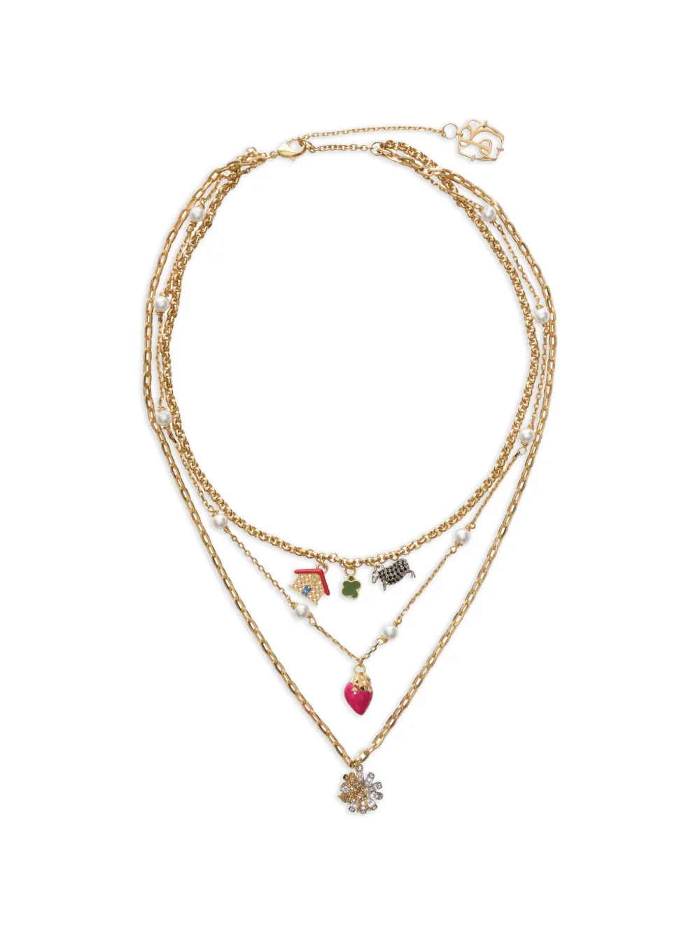Burberry multi-layered charm necklace - Oro