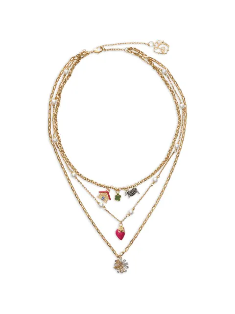 Burberry multi-layered charm necklace