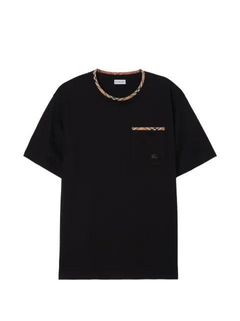 Burberry Check trim cotton T-shirt
