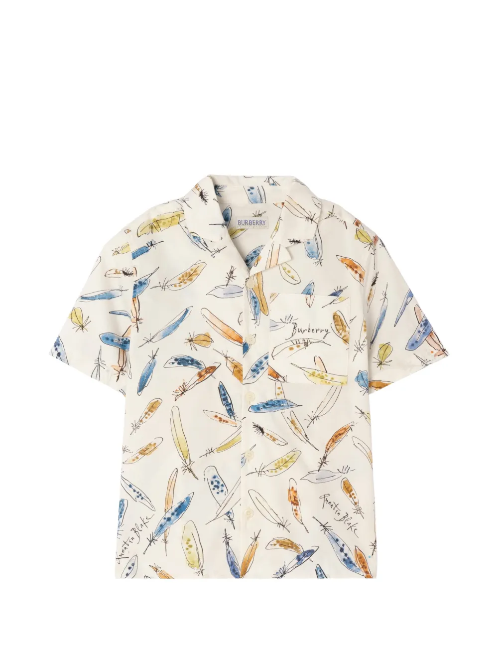 Burberry Kids T-shirt in cotone con stampa - Toni neutri