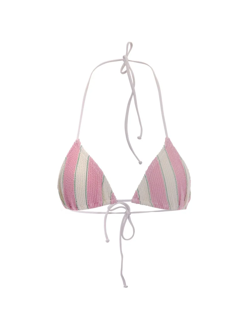MC2 Saint Barth Gekreukte bikinitop met strepen Roze