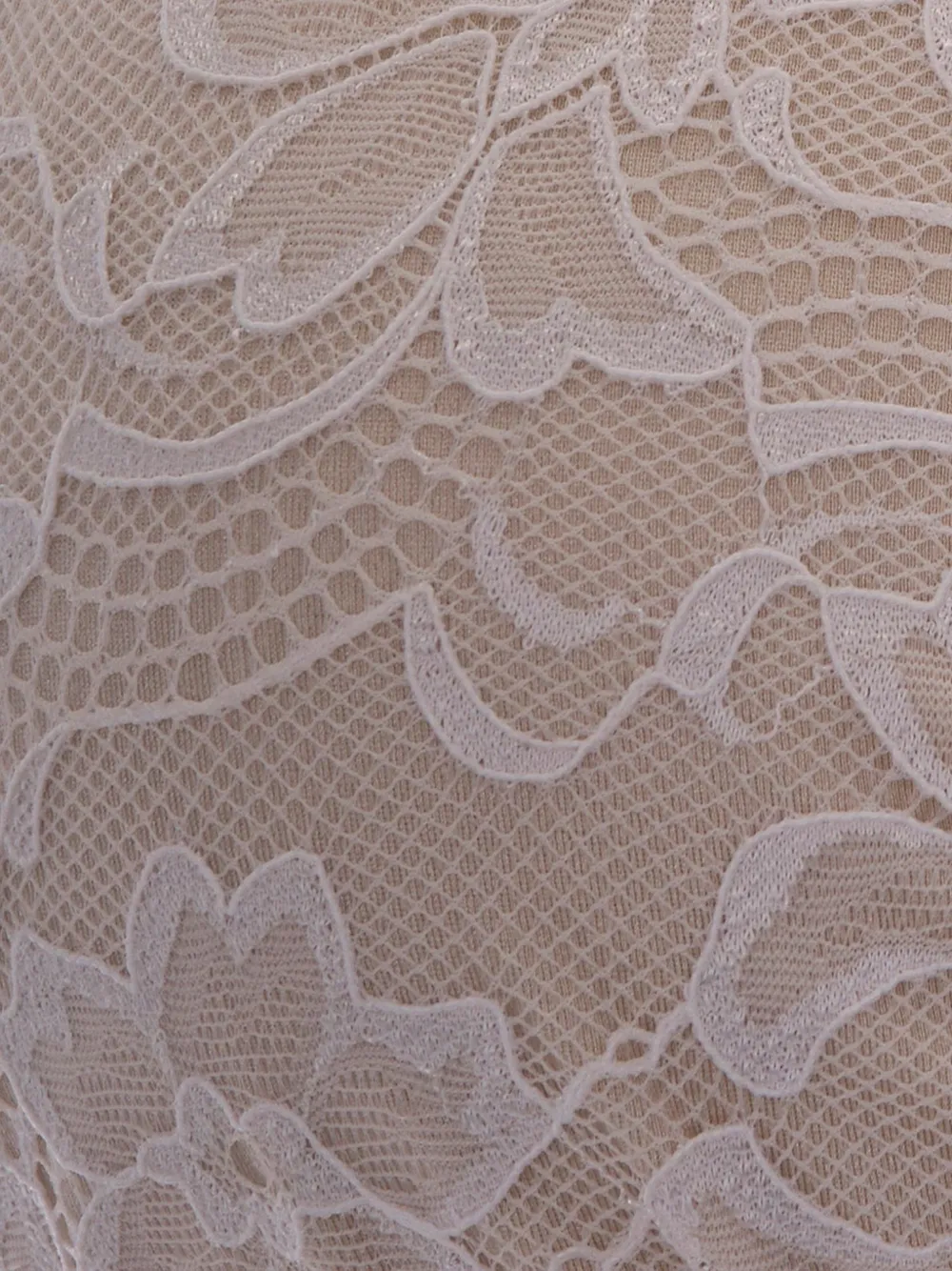MC2 Saint Barth Triangel bikini met overslag van kant Beige