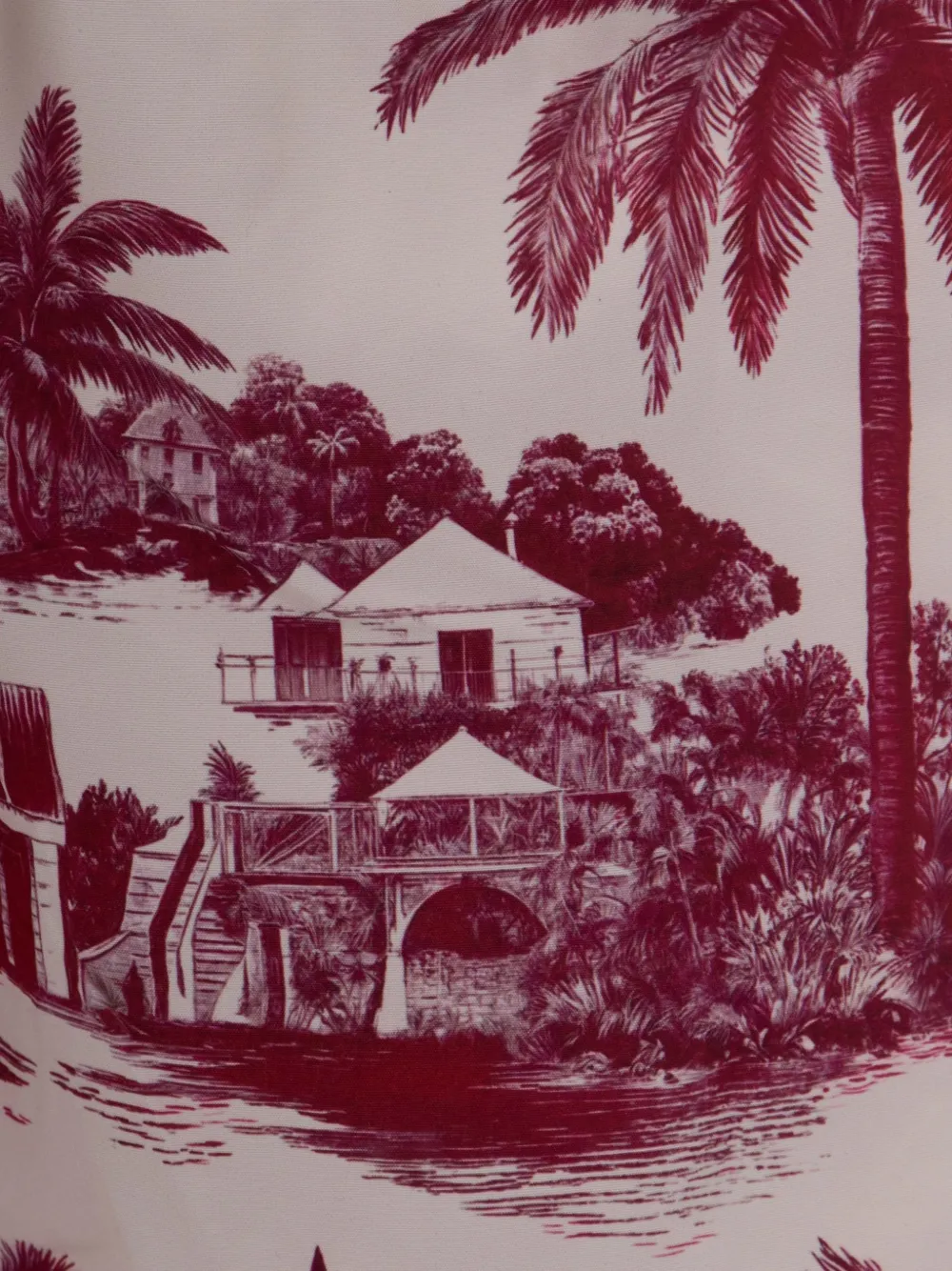 MC2 Saint Barth Zwembroek met Toile de Jouy-print Beige