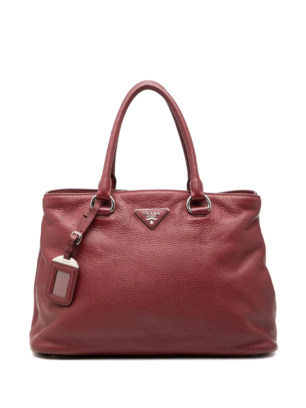 Prada Pre-Owned 2010-2026 Vitello Daino Open Convertible Tote satchel - Rosso