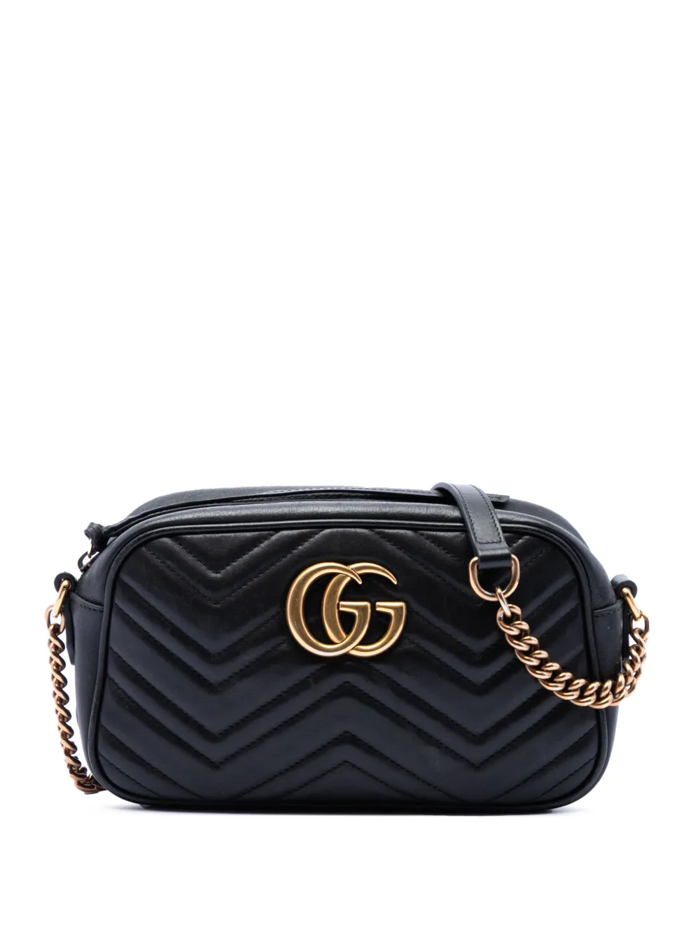 Gucci Pre-Owned 2016-2026 Small GG Marmont Matelasse Calfskin crossbody bag - Nero