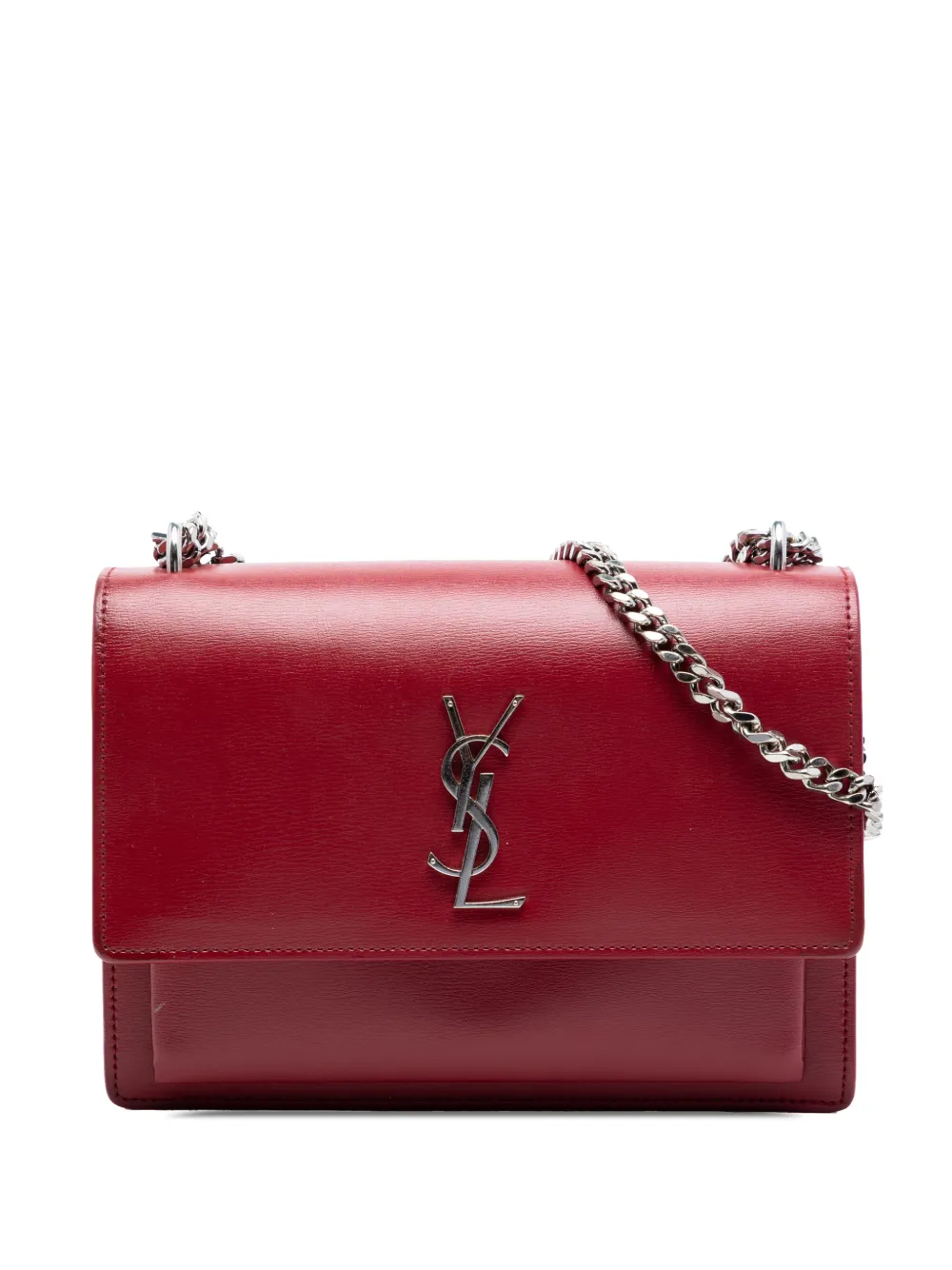 Saint Laurent Pre-Owned 2018 Medium Calfskin Monogram Sunset crossbody bag - Red