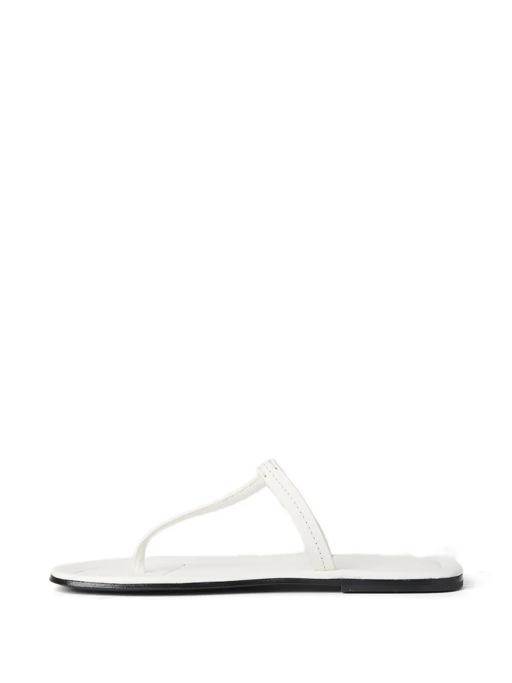TOTEME T-strap squared-toe flat sandals Wit