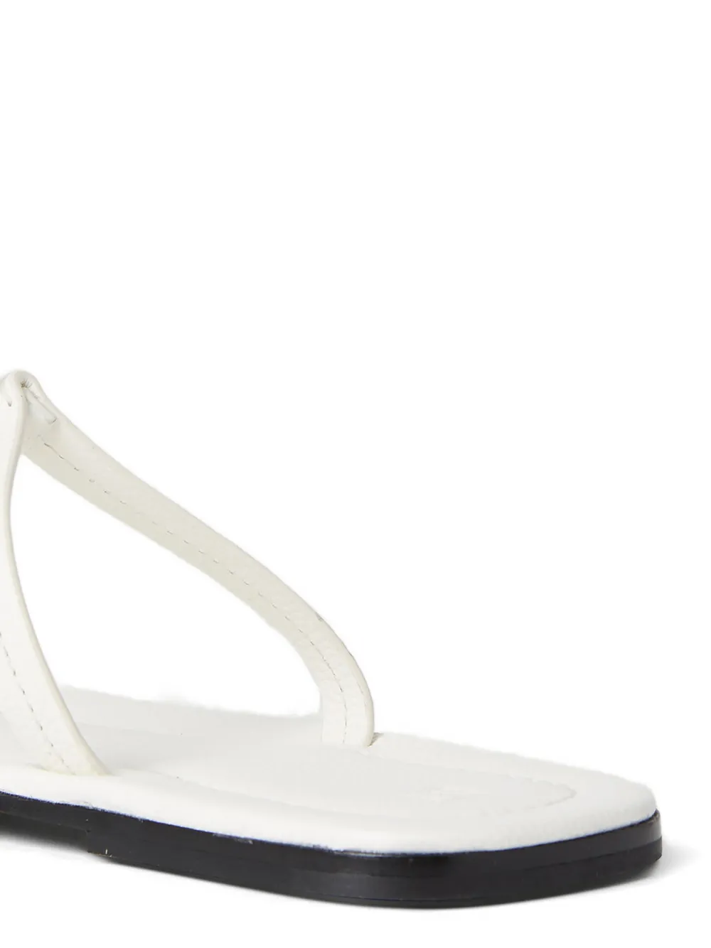 TOTEME T-strap squared-toe flat sandals Wit