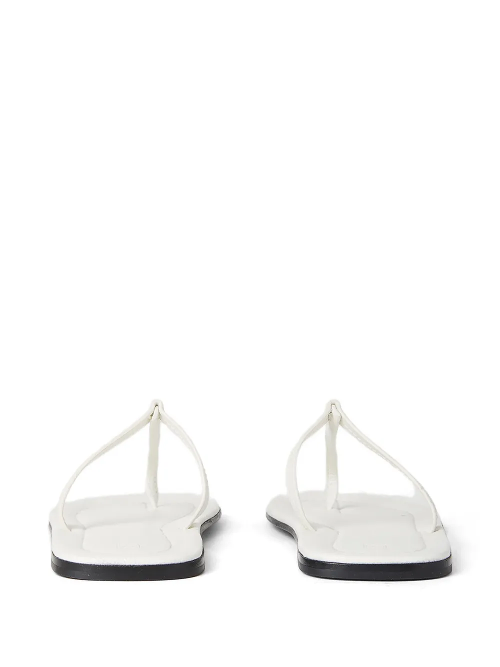 TOTEME T-strap squared-toe flat sandals Wit