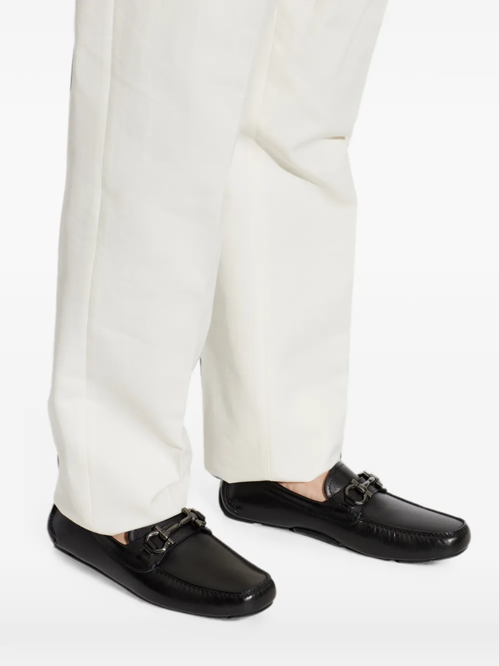 Ferragamo Parigi New leather loafers Zwart