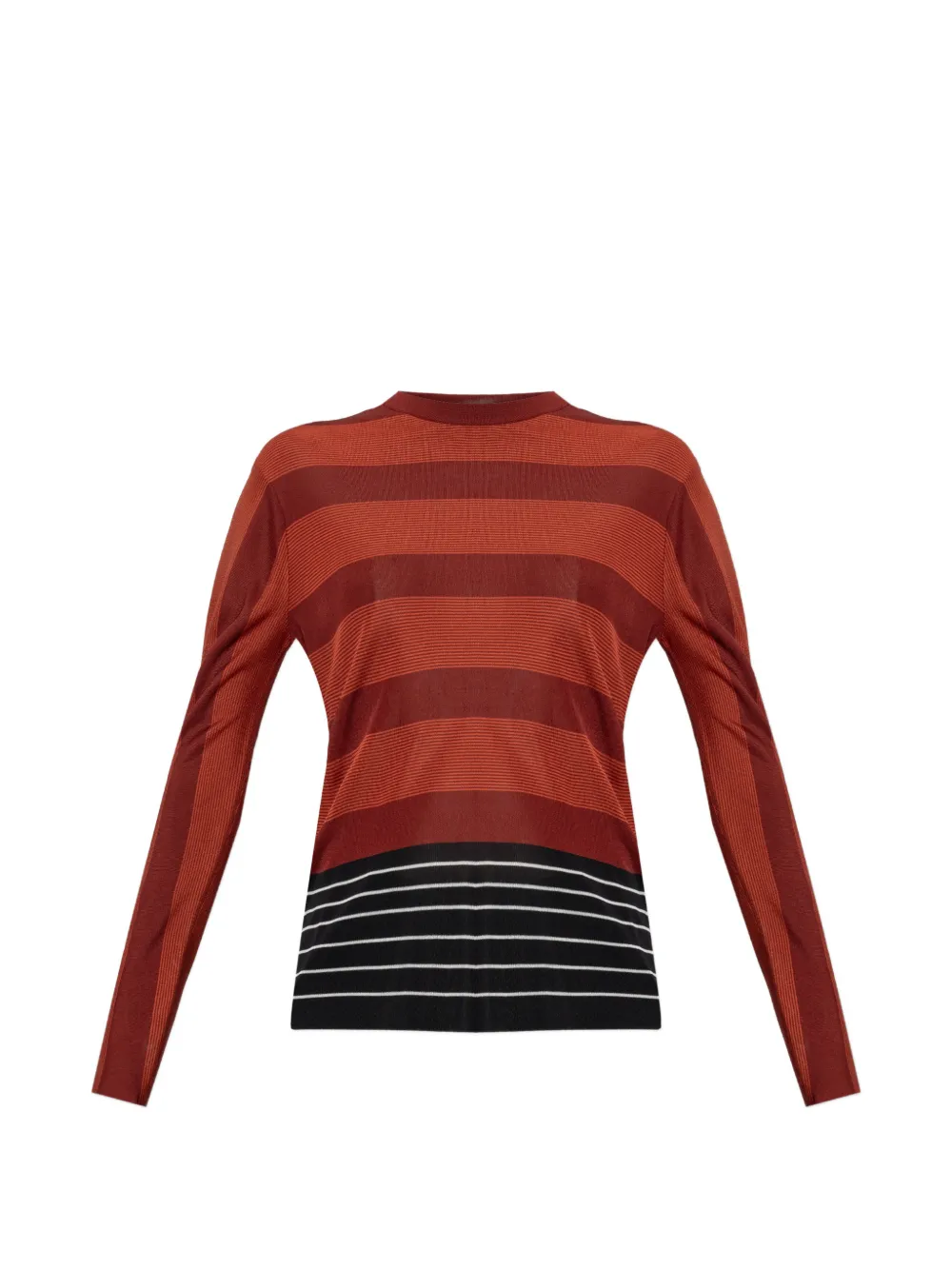 Ferragamo striped long-sleeve sweater - Orange