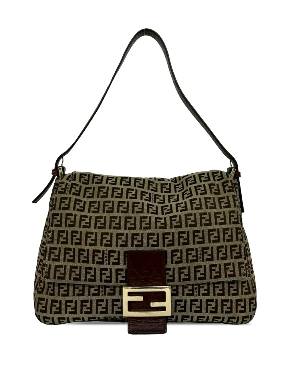 Fendi Pre-Owned 2000-2010 Zucchino Canvas Mamma Forever shoulder bag - Marrone