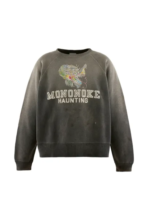MONONOKE MADE faded-effect raglan sweatshirt