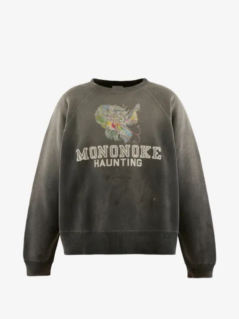MONONOKE MADE faded-effect raglan sweatshirt