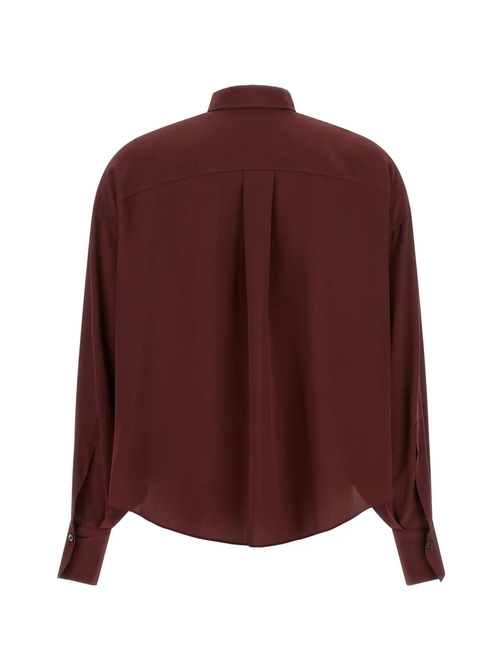 Brunello Cucinelli Zijden blouse verfraaid met Monile Rood