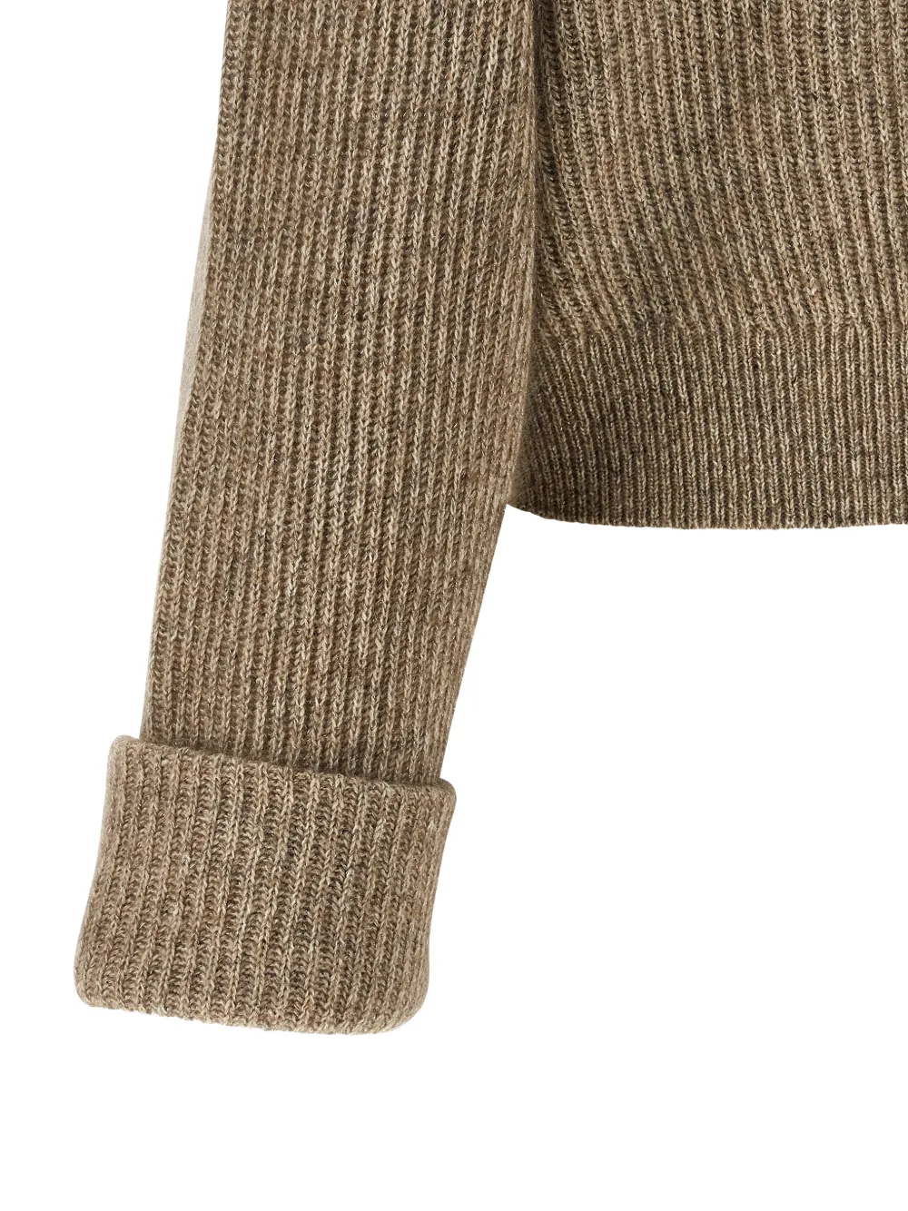 Brunello Cucinelli Monile English vest met ribstiksel Beige