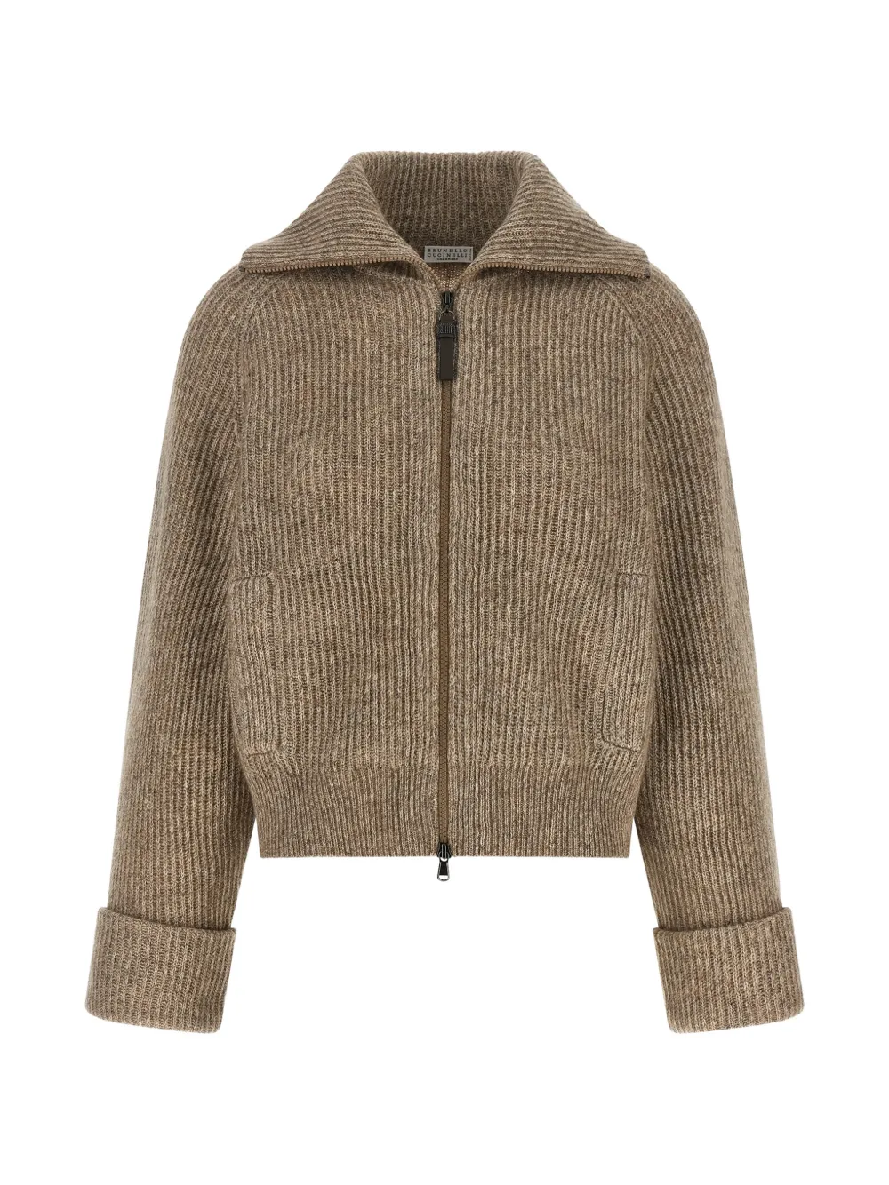 Brunello Cucinelli Monile English rib-stitch cardigan - Toni neutri