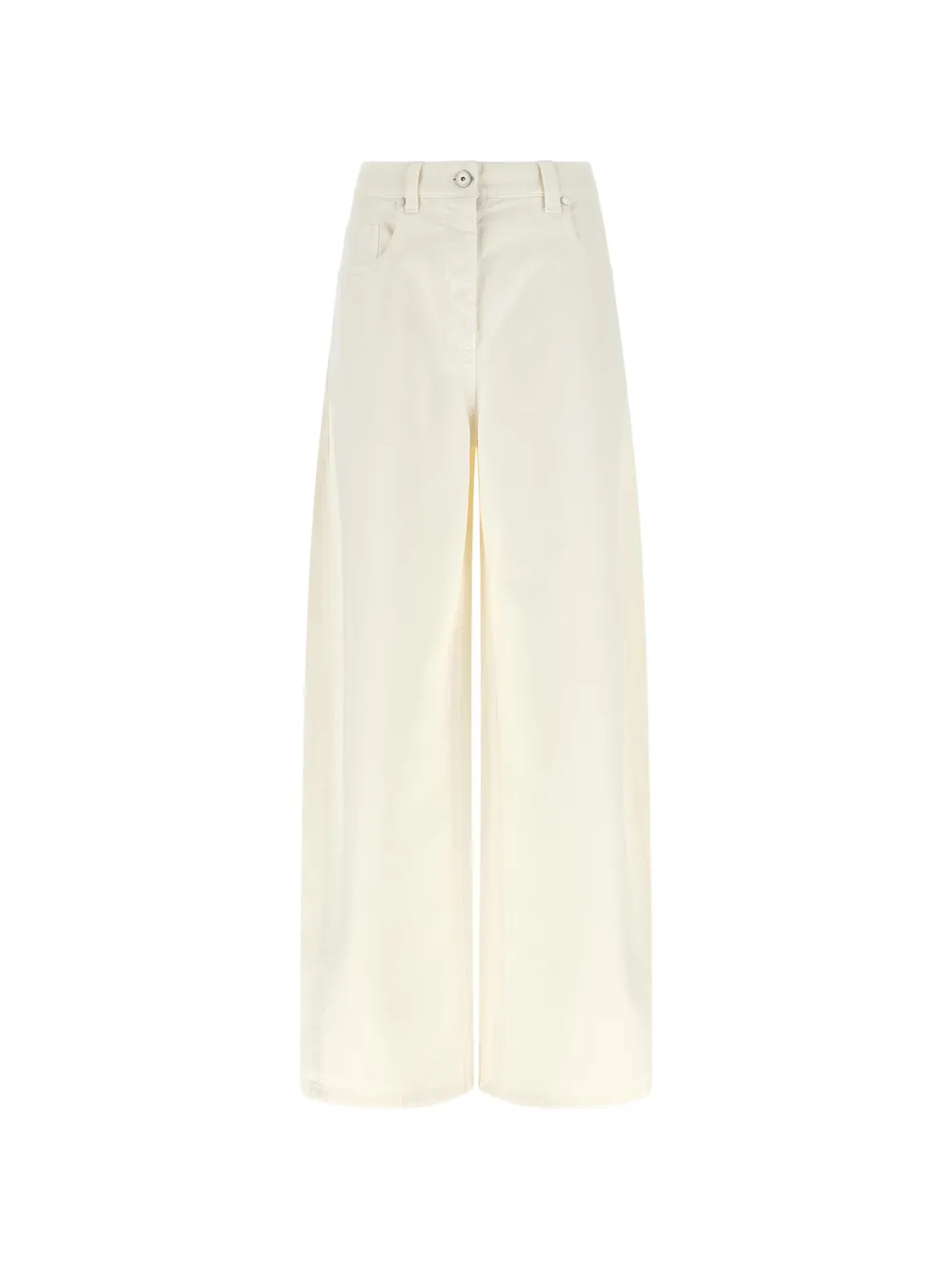 Brunello Cucinelli dyed denim wide-leg jeans - Bianco