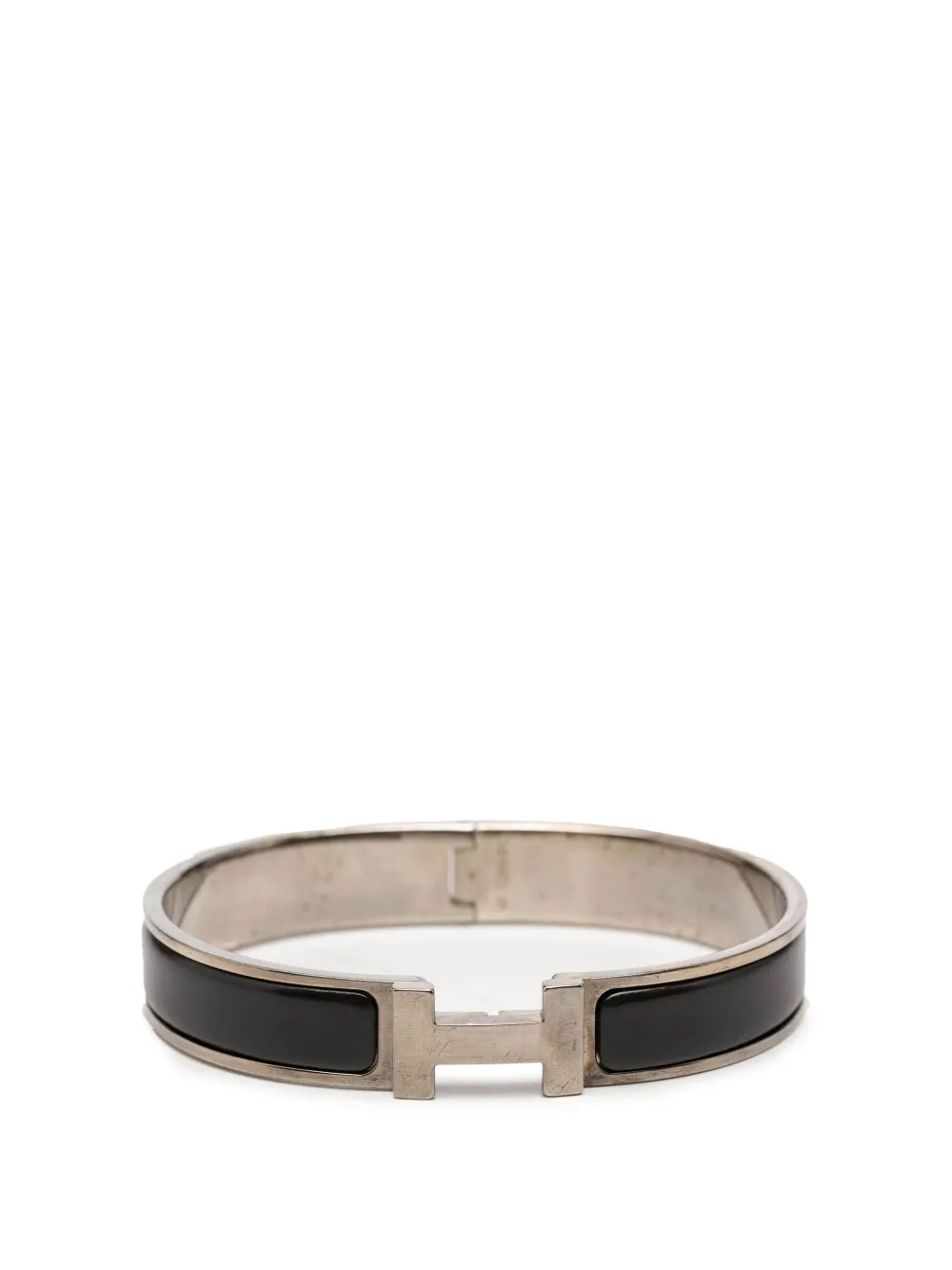 Hermès Pre-Owned 20th Century Narrow Enamel Clic H Bracelet PM costume bracelet - Nero