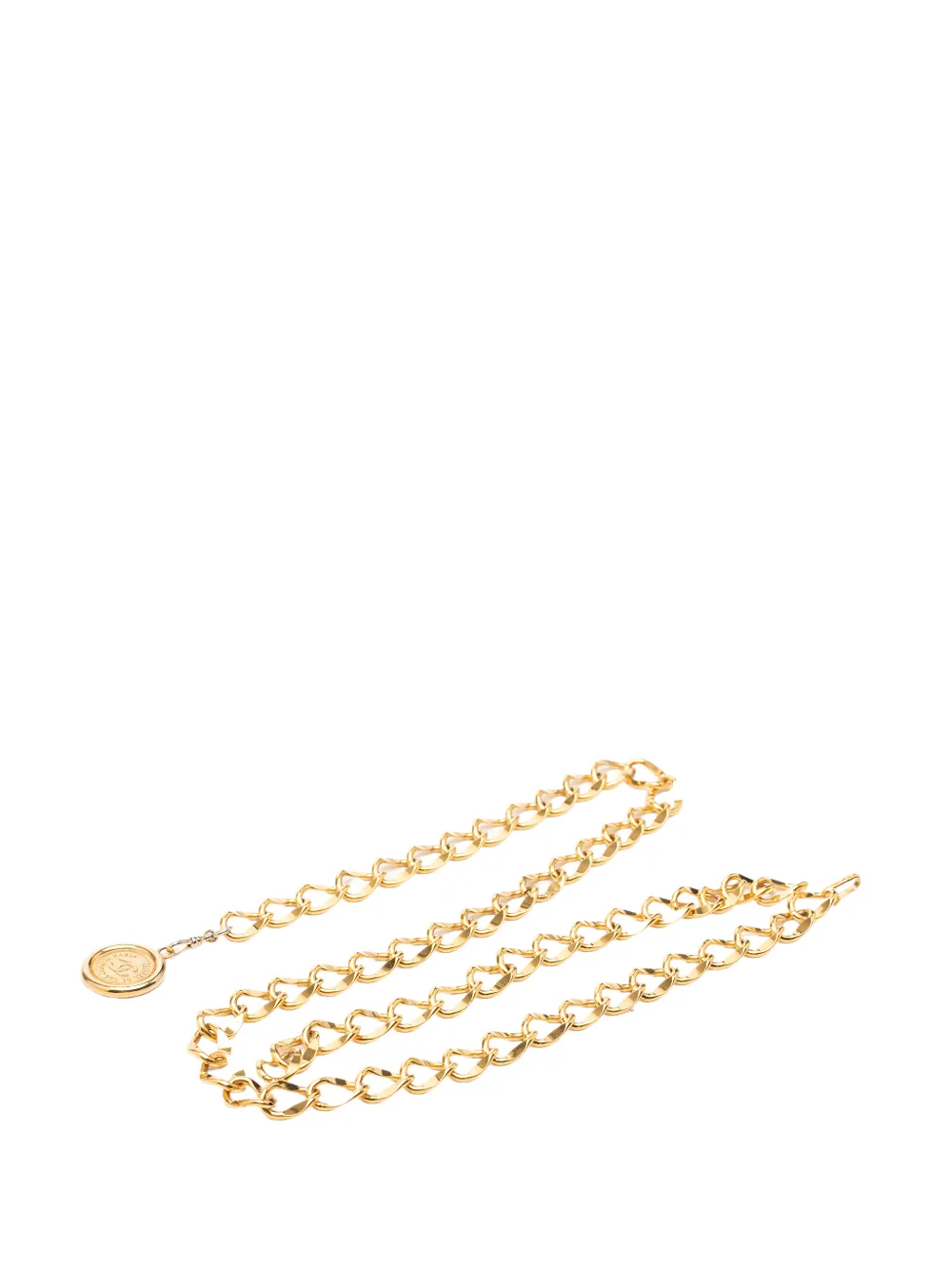 CHANEL Pre-Owned 2000-2025 Gold Plated CC Medallion 31 Rue Cambon Paris Chain Link belt