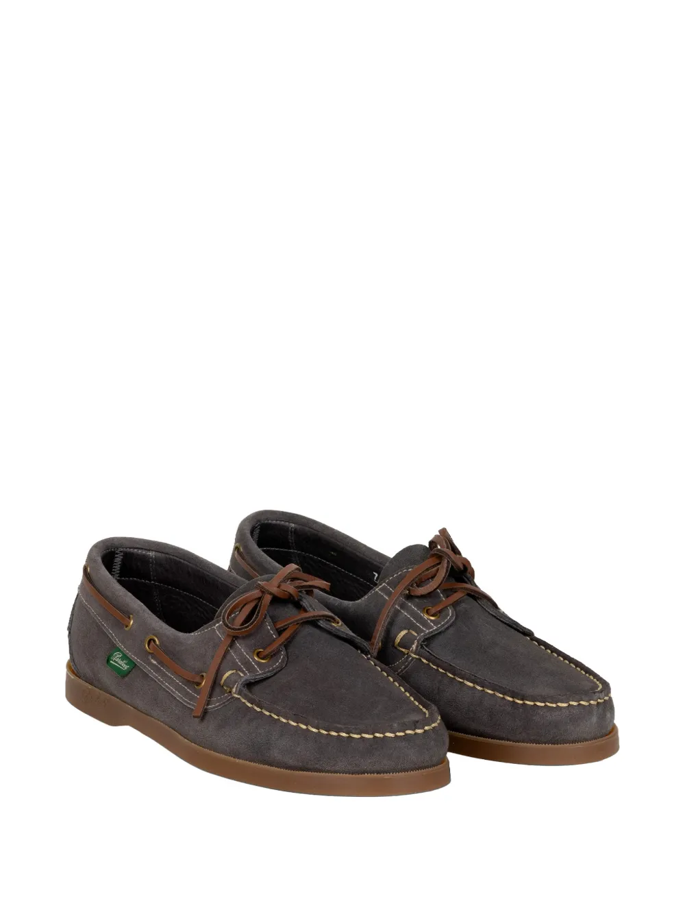 Paraboot lace-up suede boat shoes Grijs