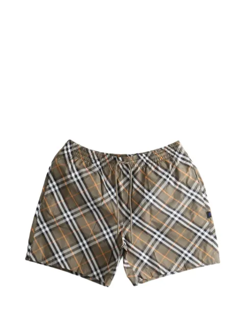 Burberry check drawstring shorts