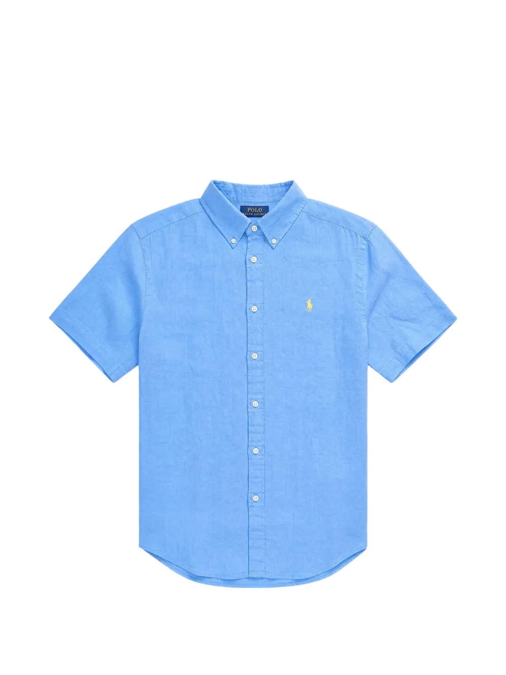 POLO RALPH LAUREN KIDS logo-embroidered short-sleeve shirt - Blau