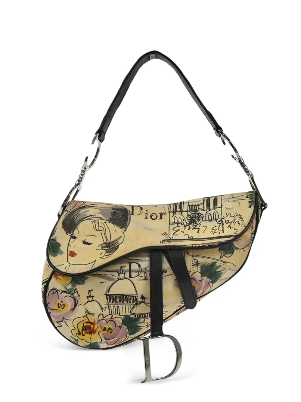 Christian Dior Pre-Owned 2005 John Galliano Saddle handbag - Neutrals