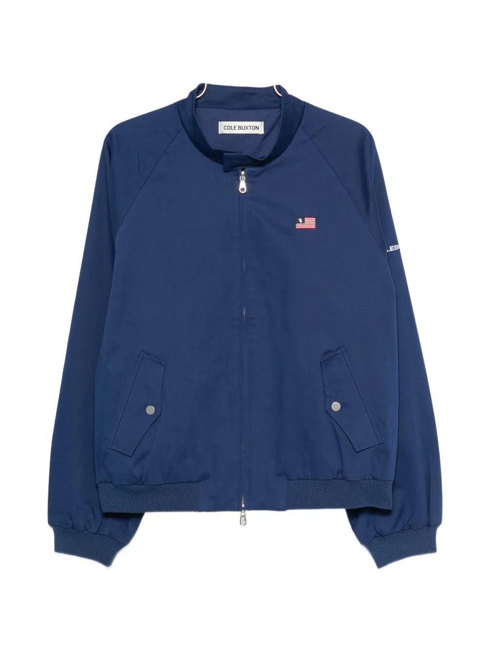 COLE BUXTON logo-print raglan-sleeve jacket - Blu