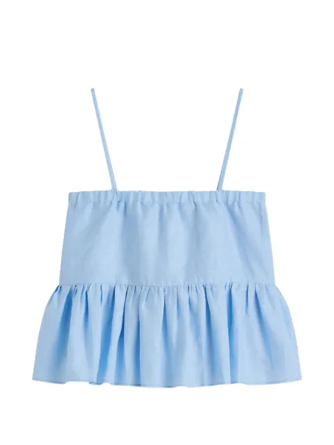 Scanlan Theodore peplum spaghetti-strap blouse