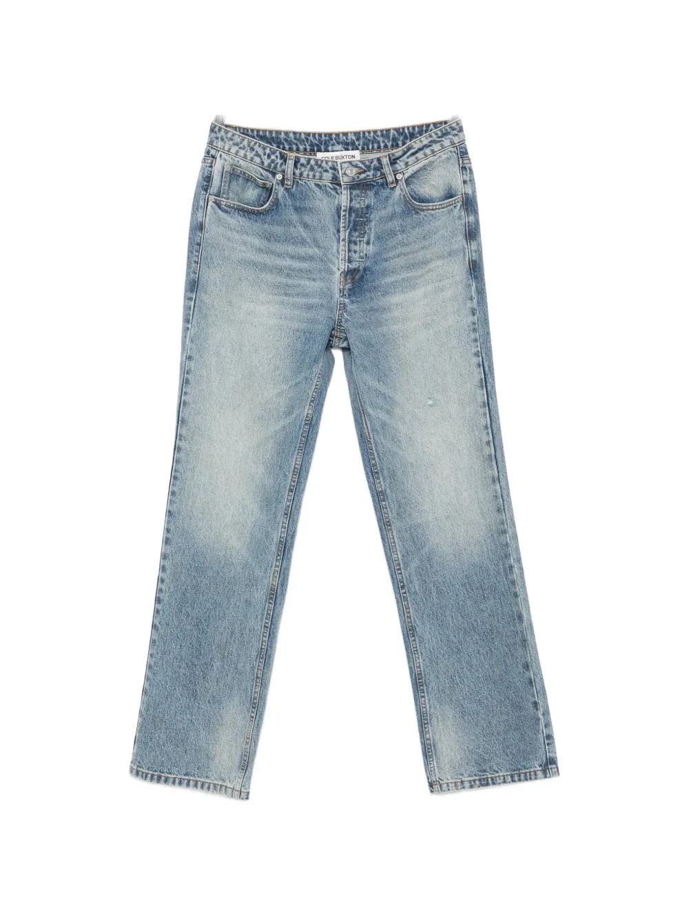 COLE BUXTON faded straight-leg jeans - Blu