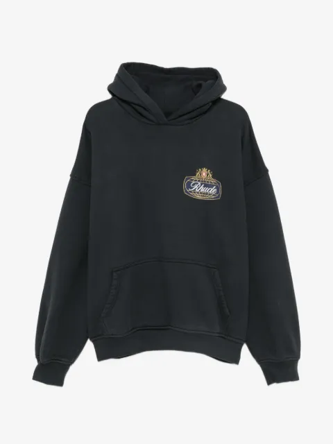 RHUDE logo-print cotton hoodie