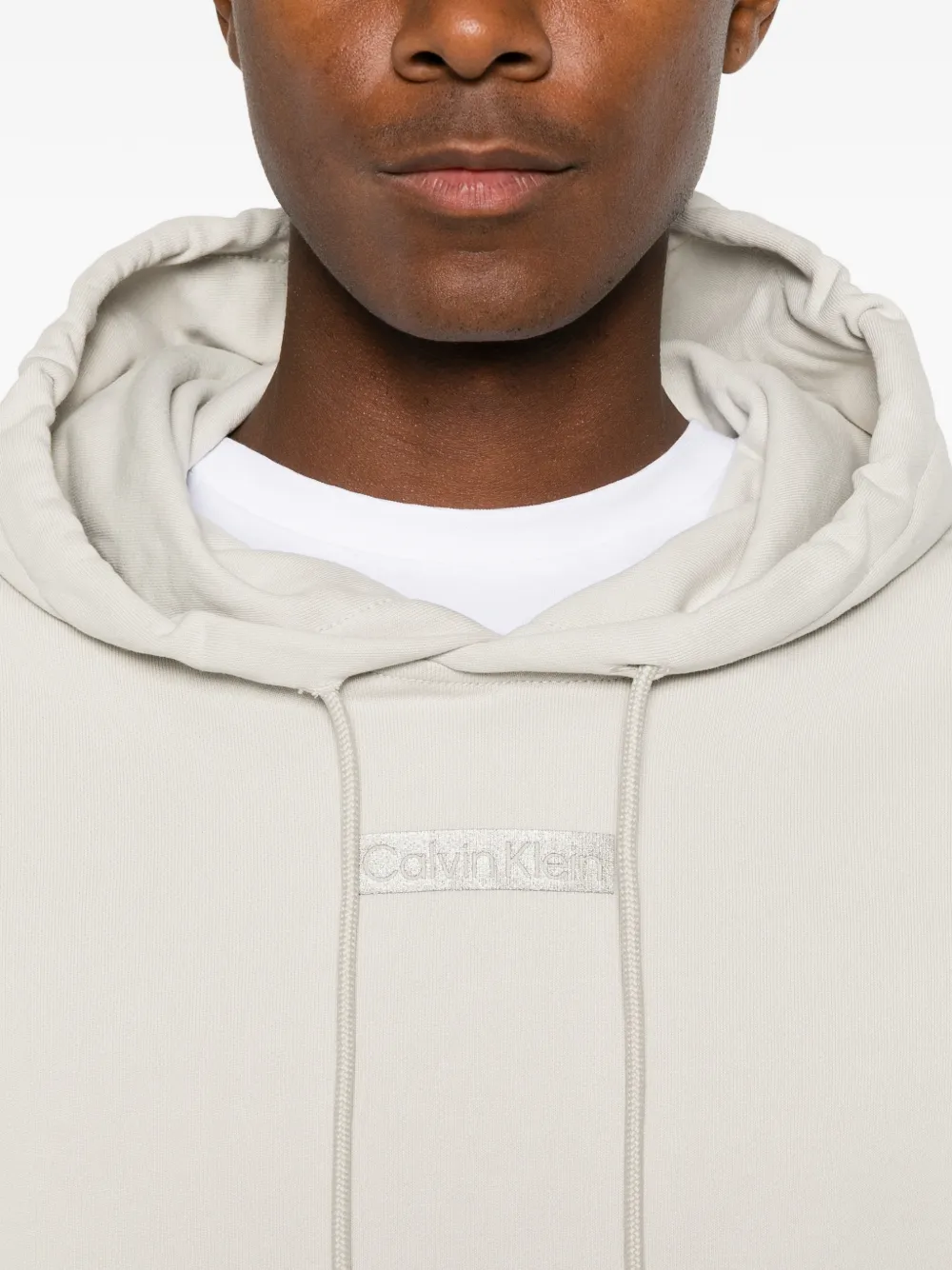 Calvin Klein Hoodie met logopatch Beige