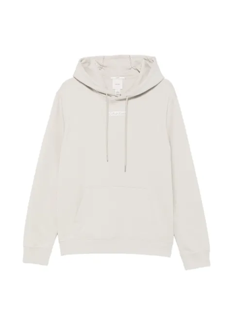 Calvin Klein logo-patch drawstring hoodie
