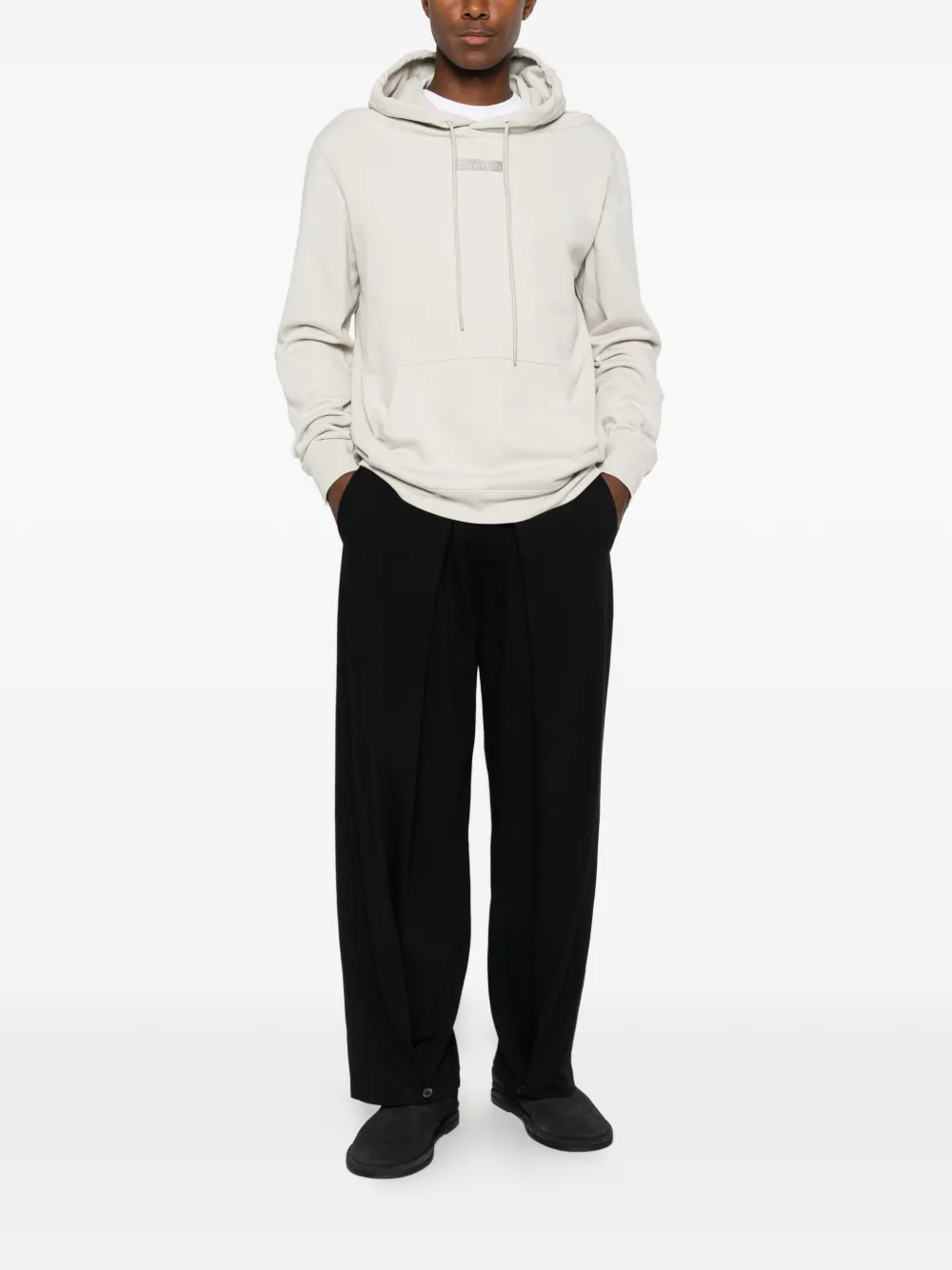 Calvin Klein Hoodie met logopatch Beige