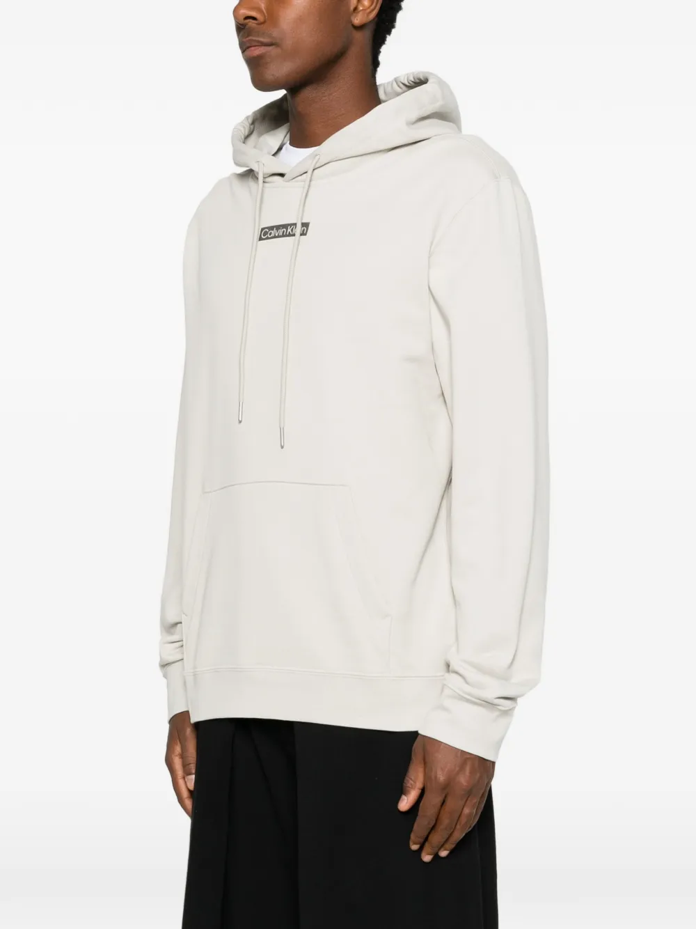 Calvin Klein Hoodie met logopatch Beige