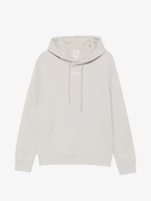 Calvin Klein logo-patch drawstring hoodie