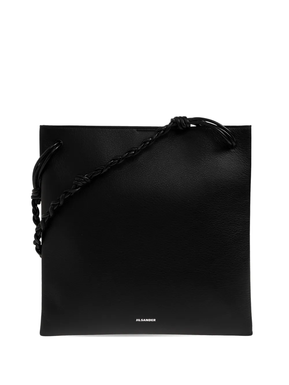 Jil Sander slim Tangle leather messenger bag - Schwarz