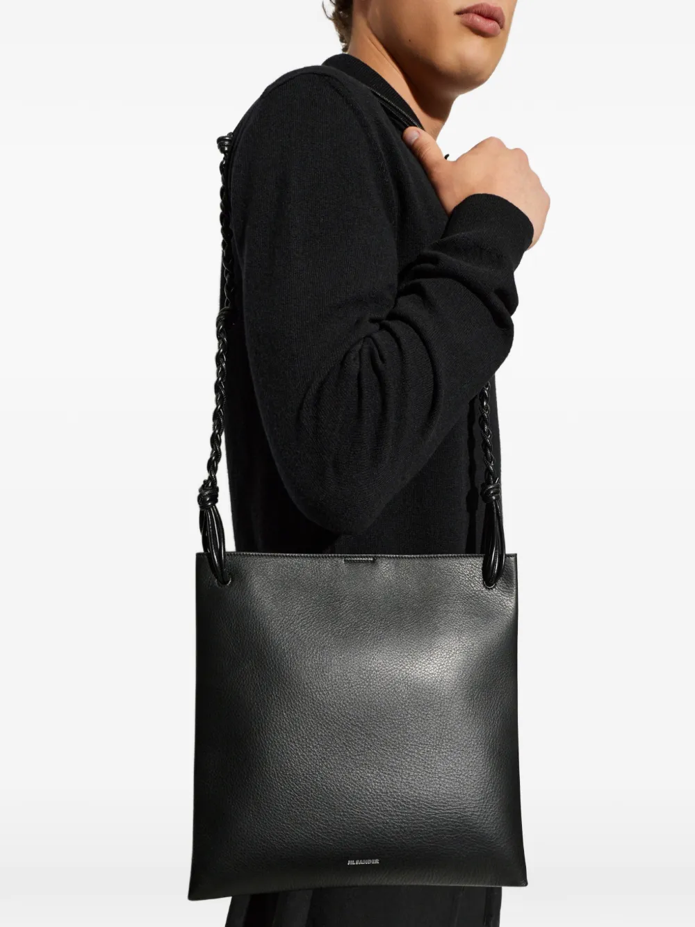 Jil Sander Kleine Tangle tas Zwart