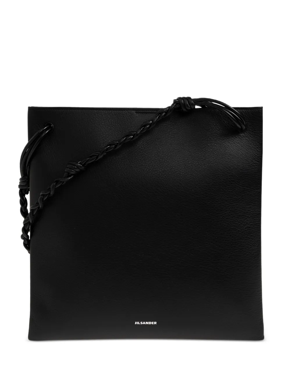 Jil Sander slim Tangle leather messenger bag - Nero