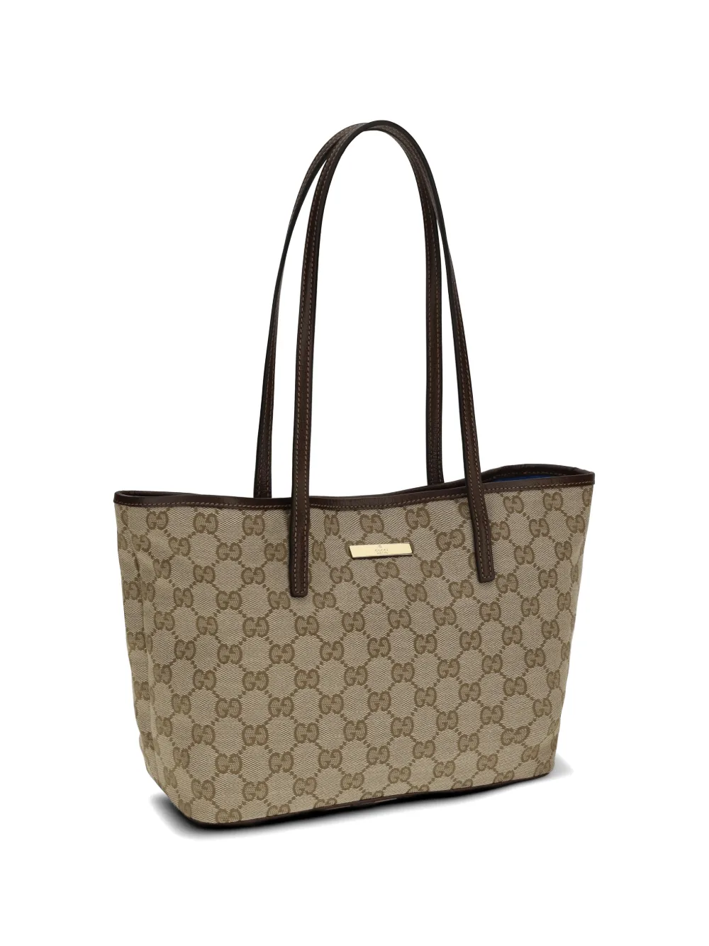 Gucci GG Supreme kleine shopper met logoplakkaat Beige