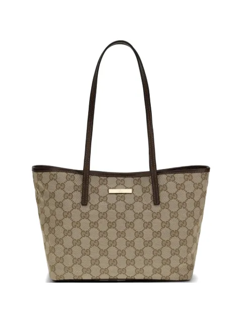 Gucci small GG Supreme logo-plaque tote bag