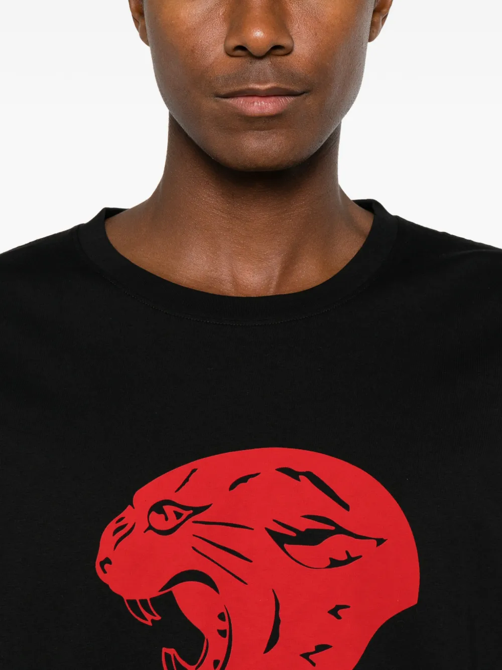 Valentino Garavani Katoenen T-shirt met panterprint Zwart