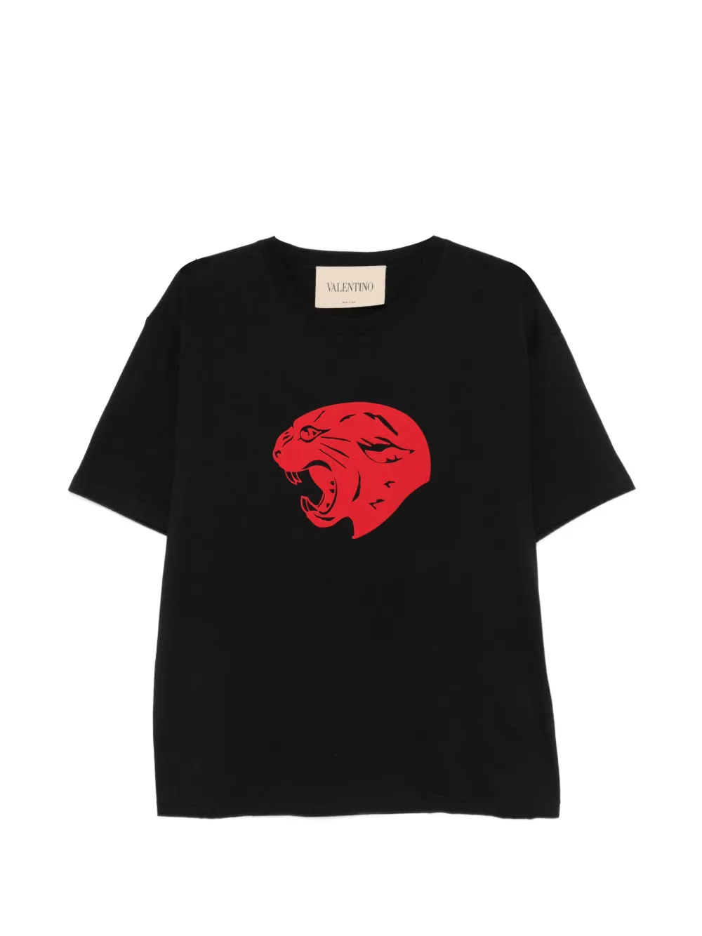 Valentino Garavani panther-print cotton T-shirt - Nero