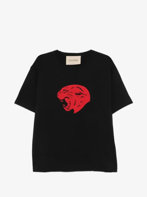 Valentino Garavani panther-print cotton T-shirt